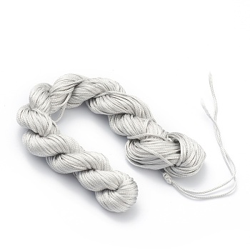 25M Nylon Jewelry Thread, Nylon Cord for Bracelets Making, Dark Gray, 1.5mm, about 82.02 yards(25m)/bundle