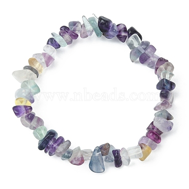 3 pcs 3 style naturel mélangé pierres précieuses puces perles bracelets extensibles ensemble pour les femmes(BJEW-FZ00006)-3