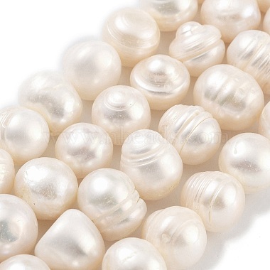 Floral White Potato Pearl Beads