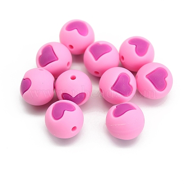 Pearl Pink Round Silicone Beads