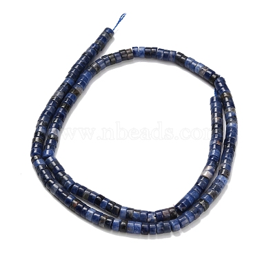 природный содалит бисер нитей(G-Z110-A03-2x4mm)-3