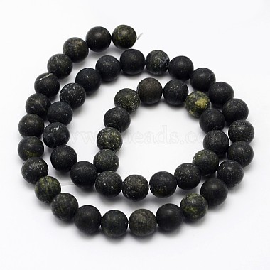 Perles en pierre de serpentine naturelle / dentelle verte(G-D676-4mm)-2