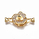 Brass Micro Pave Clear Cubic Zirconia Fold Over Clasps(KK-T063-105G-NF)-1