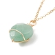 Gemstone Heart Pendant Necklaces(NJEW-JN03896)-6