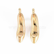 Brass Pendants, Nickel Free, High-Heeled Shoes, Real 18K Gold Plated, 22x5.5x7.5mm, Hole: 1.2mm(KK-T062-148G-NF)