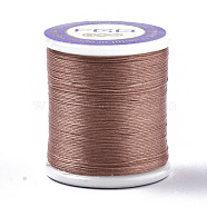 Nylon 66 Coated Beading Threads for Seed Beads, Sienna, 0.1mm, about 54.68 yards(50m)/roll(NWIR-R047-014)