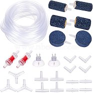 Fish Tool Sets, Include Cylinder Bubble Diffuser Airstones, Plastic Suction Cups & Airline Tubing & Aquarium Air Valve Connector & Pump Check Valves, Mixed Color(FIND-GA0001-08)