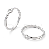 304 Stainless Steel Finger Rings, Hollow Ring, Stainless Steel Color, Inner Diameter: 16mm(RJEW-E164-11P-6)