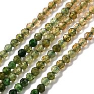Natural Green Tourmaline Beads Strands, Gradient Color, Faceted, Round, 2mm, Hole: 0.5mm, about 170pcs/strand, 15.35 inch(39cm)(G-H266-08B)