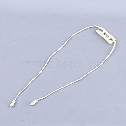 (Holiday Stock-Up Sale)Polyester Cord with Seal Tag, Plastic Hang Tag Fasteners, Beige, 275~285x1mm, seal tag: 23x8.5~9x4mm and 7~8x3.5x2mm, about 1000pcs/bag(CDIS-T001-20B)