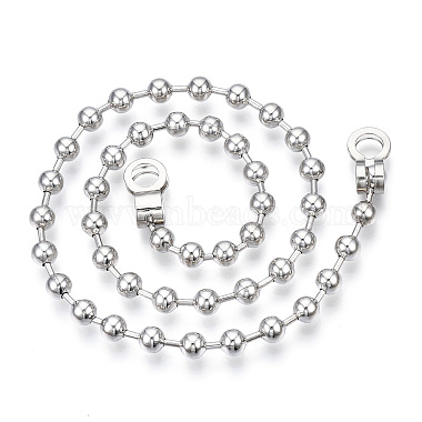 Iron Round Ball Chains with Bead Tips(MAK-N034-006A-P)-2