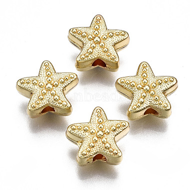 Light Gold Star Alloy Beads