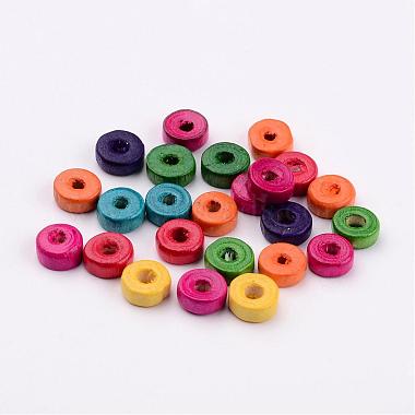 Lead Free Flat Round Natural Wood Beads(X-YTB021)-2