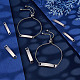 Kit de fabrication de bracelets coulissants à maillons rectangulaires vierges(STAS-UN0039-30)-4