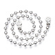 Iron Round Ball Chains with Bead Tips(MAK-N034-006A-P)-2