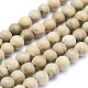 Natural Camphor Wood Beads Strands(WOOD-P011-09-6mm)-1