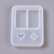 Shaker Mold, DIY Quicksand Jewelry Silicone Molds, Resin Casting Molds, For UV Resin, Epoxy Resin Jewelry Making, Game Console, White, 61.5x46.5x8.5mm(X-DIY-WH0152-13)