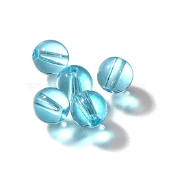 K9 Glass, Imitation Austrian Crystal Beads, Round, Sky Blue, 5.5x6mm, Hole: 1.2mm(GLAA-R004-03S)