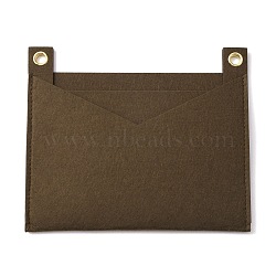 Felt Purse Organizer Insert, Mini Envelope Handbag Shaper Premium Felt, Bag Accessories, with Iron Grommets, Rectangle, Coconut Brown, 18.4x22x1.2cm, Hole: 10mm(FIND-WH0038-16C)