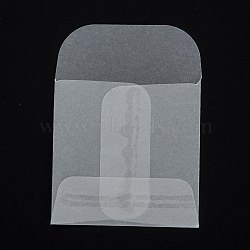 Square Translucent Parchment Paper Bags, for Gift Bags and Shopping Bags, Clear, 61mm, Bag: 45x44.5x0.3mm(CARB-A005-02A)