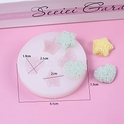 Biscuits DIY Food Grade Silicone Fondant Molds, for Chocolate Candy Making, Mixed Shapes, 61x13mm, Inner Diameter: 19~21mm(PW-WG11085-14)