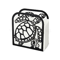 Iron Napkin Holder, Black, 125x50x135x1.3mm(DJEW-WH0039-84E)