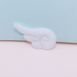 Angel Wing Shape Sew on Fluffy Double-sided Ornament Accessories, DIY Sewing Craft Decoration, White, 48x24mm(PW-WG52296-01)