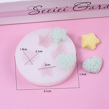 Biscuits DIY Food Grade Silicone Fondant Molds, for Chocolate Candy Making, Mixed Shapes, 61x13mm, Inner Diameter: 19~21mm