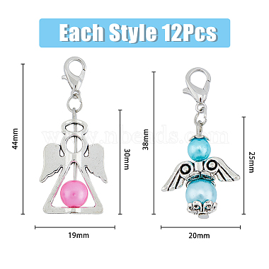 2 Bags 2 Style Alloy Angel Pendant Decoration(KEYC-FH0001-28)-2