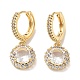 Real 18K Gold Plated Brass Dangle Hoop Earrings(EJEW-L269-041G-02)-1