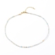 Colliers de perles de morganite naturelle rondelle(NJEW-JN03404-01)-1