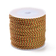 Macrame Cotton Cord, Braided Rope, with Plastic Reel, for Wall Hanging, Crafts, Gift Wrapping, Champagne Yellow, 1.2mm, about 49.21 Yards(45m)/Roll(OCOR-B002-01A-04)