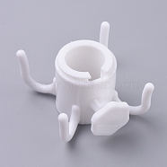 Plastic Hanging Hook, Beach Umbrella Hanging Hook, with Center Pole, White, 41~80x41.5~84x45~49.5mm, Hole: 29mm(KY-WH0020-70)