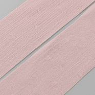 25 Yards Polyester Pleated Ribbon, Flat Chiffon Ribbon with Raw Edges, for Wedding Invitations, Bouquets, Gift Wrapping, Pink, 1-1/2 inch(38mm)(OCOR-WH0089-111A)