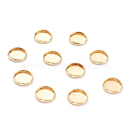 304 Stainless Steel Cabochon Settings, Plain Edge Bezel Cups, Flat Round, Golden, 12x2mm Tray: 10mm(STAS-Y001-12C-G)