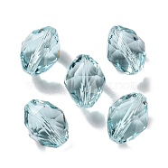 K9 Glass, Imitation Austrian Crystal Beads, Faceted, Oval, Light Blue, 13x10x9.5mm, Hole: 1.6mm(GLAA-R001-02D)