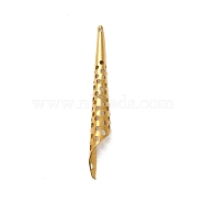 Multi-hole Brass Pendants, Cone, Golden, 44x6x6mm, Hole: 0.9mm(KK-G441-06G)