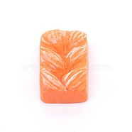 Resin Decoden Cabochons, Imitation Food, No Hole, Bread, Orange, 17.5x12x9mm(RESI-CJC0001-82)