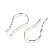 304 Stainless Steel Earring Hooks, Ear Wire, Stainless Steel Color, 30x0.8mm, 20 Gauge(STAS-E482-20P)