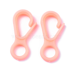 Plastic Lobster CLaw Clasps, Light Salmon, 33x15.5x4.5mm, Hole: 7.5mm(KY-D012-09)
