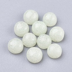 Synthetic Luminous Stone Cabochons, Half Round, 4x2~4mm(G-P393-R63-4MM)