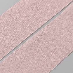 25 Yards Polyester Pleated Ribbon, Flat Chiffon Ribbon with Raw Edges, for Wedding Invitations, Bouquets, Gift Wrapping, Pink, 1-1/2 inch(38mm)(OCOR-WH0089-111A)