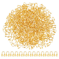 500Pcs Brass Wire Guardian, Golden, 4.6x4.5x1.5mm, Hole: 0.7mm(KK-AR0004-17)