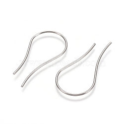 Tarnish Resistant 304 Stainless Steel Earring Hooks, Ear Wire, Stainless Steel Color, 30x0.8mm, 20 Gauge(STAS-E482-20P)