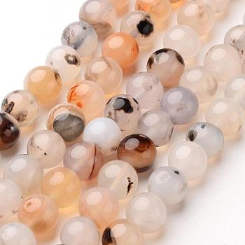 Natural Agate Beads Strands, Round, Dyed & Heated, 10mm, Hole: 1mm, about 38pcs/strand, 15 inch