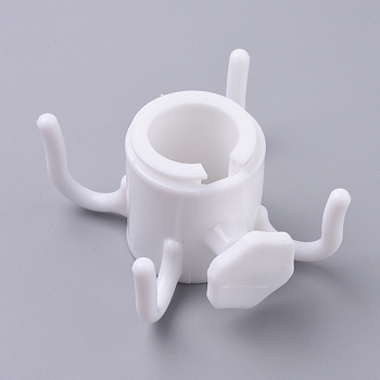 Plastic Hanging Hook, Beach Umbrella Hanging Hook, with Center Pole, White, 41~80x41.5~84x45~49.5mm, Hole: 29mm
