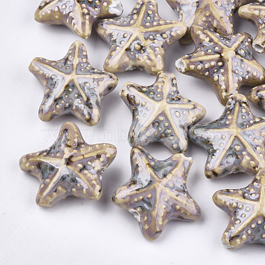 37mm Bisque Starfish Porcelain Beads