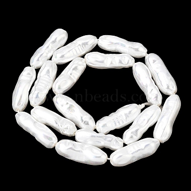 Electroplated Glass Shell Pearl Beads Strands(BSHE-B009-C01-7x21mm)-2