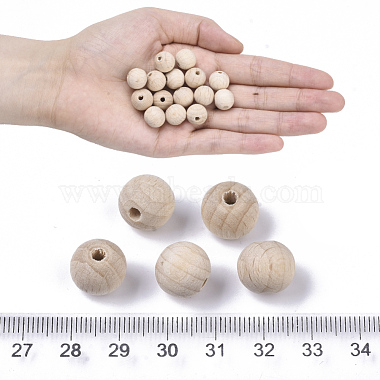 Natural Beech Wood Beads(WOOD-T020-01A)-4
