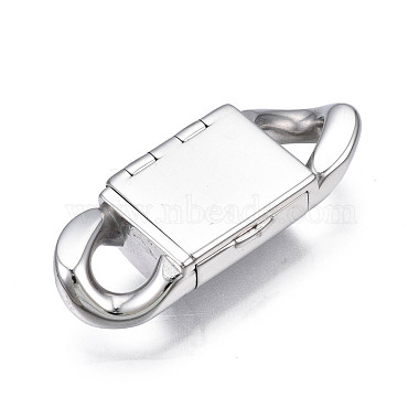 304 Stainless Steel Fold Over Clasps(STAS-S080-01C-P)-3